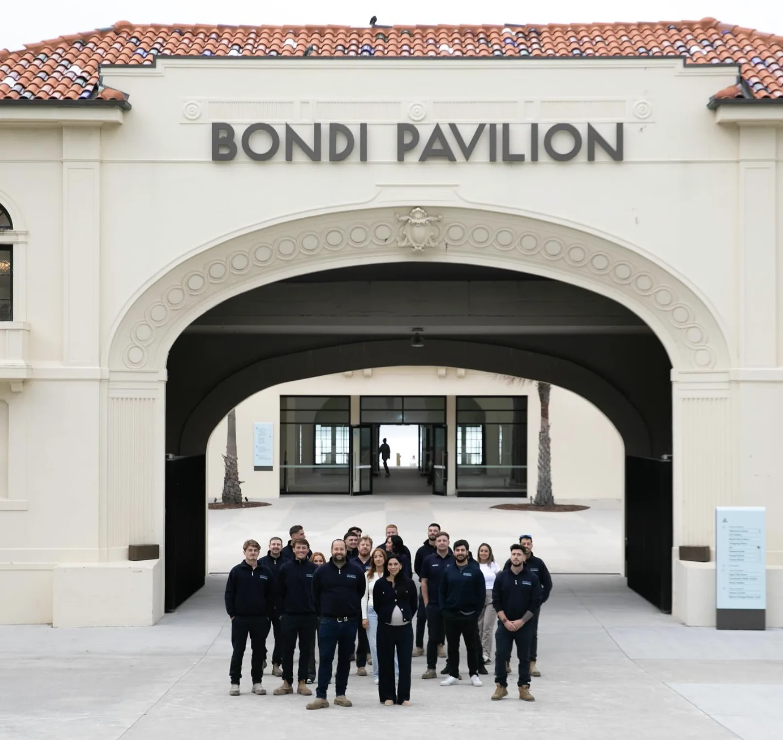 The crew at a local beachside pavilion event
